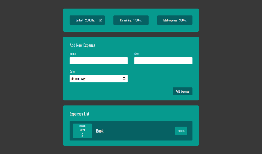 Budget Tracker